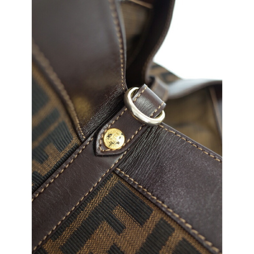 Fendi Shoulder Zucca Leather Bag Brown - Picture 7 of 9